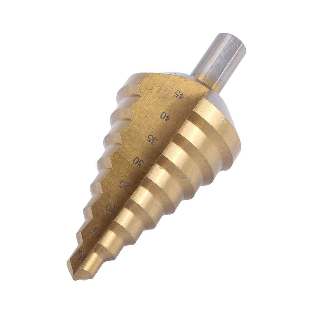 Yosoo HSS Beschichtetes Pagoda Stufenbohrer Kegelbohrer für Elektrowerkzeug 10-45 mm