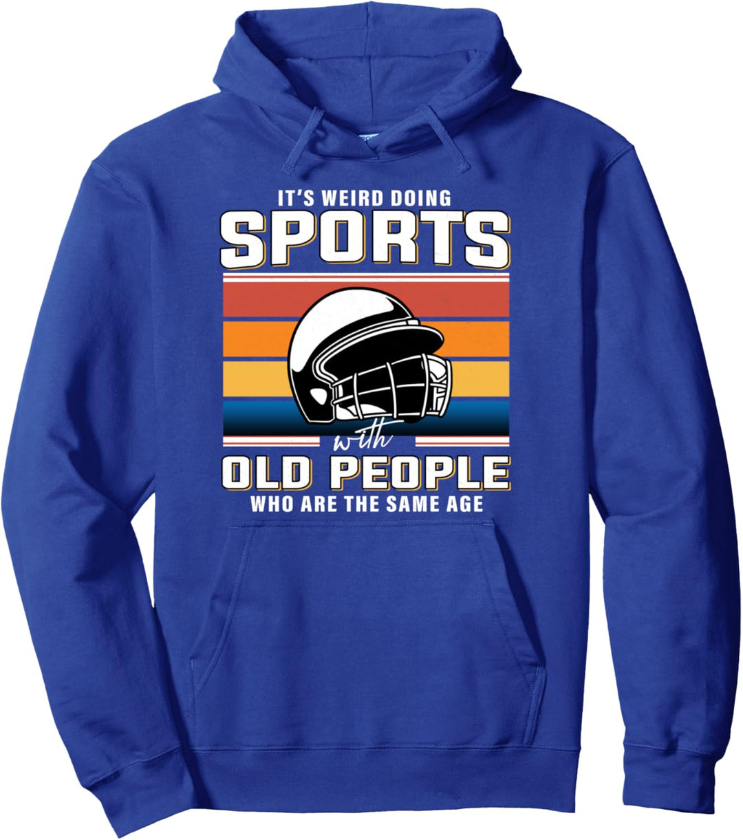 Old Man American Footballhelm Senior American Footballer Pullover Hoodie