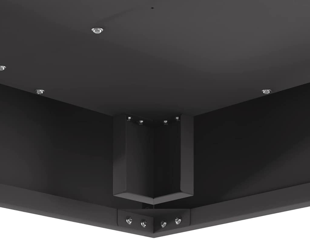 vidaXL Feuerstelle Schwarz 60 x 60 x 30 cm Stahl, Feuerstelle für draussen, rechteckig und tragbar,
