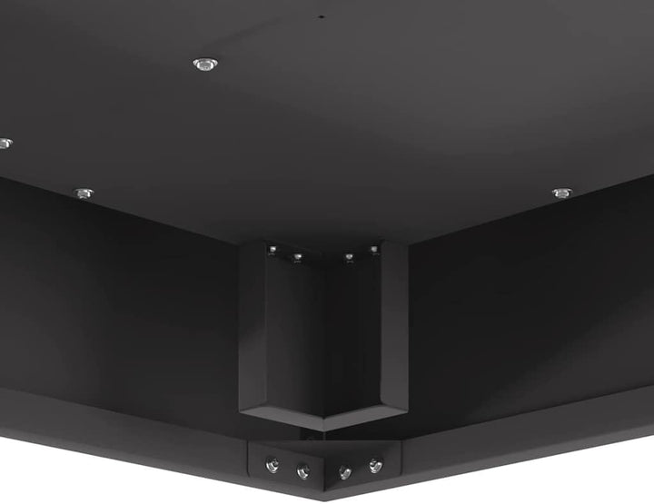 vidaXL Feuerstelle Schwarz 60 x 60 x 30 cm Stahl, Feuerstelle für draussen, rechteckig und tragbar,