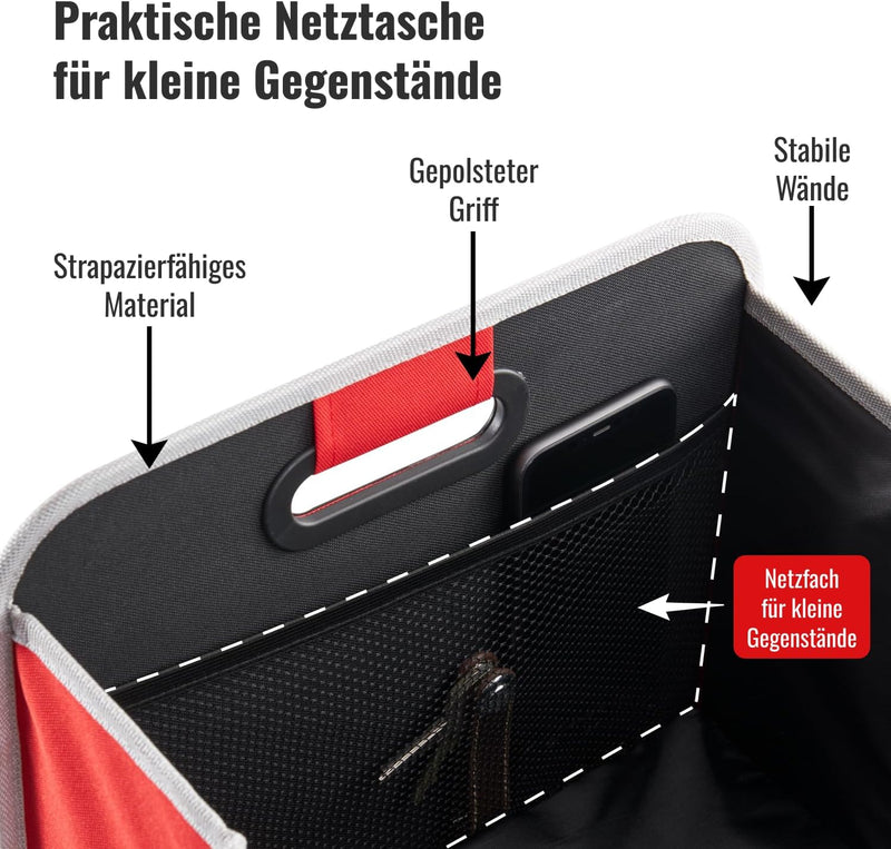 achilles Auto-Faltbox XL - Kofferraumtasche mit grossem Stauraum - grosse Einkaufstasche - Aufbewahr