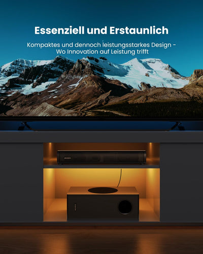 MEVOSTO Soundbar für TV Geräte mit Subwoofer, 2.1CH TV-Soundbar mit 5,25" Tieftöner, 12L Surround-So