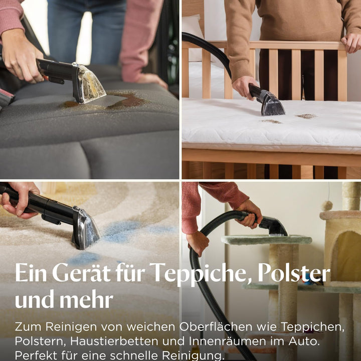 BISSELL SpotClean C5, Polsterreiniger Gerät, Teppichreiniger mit Triple Action System, Leichtgewicht