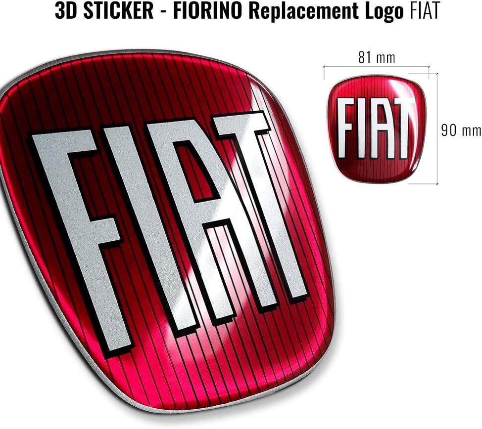 Fiat AMS 32022 Professional 3D Ersatz Logo vorne + hinten für Fiorino