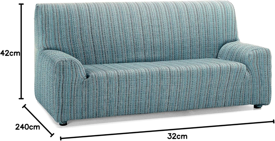 Martina Home Mejico Sofabezug, elastisch 3 Plazas, 180 a 240 cm de ancho blau 3 Plätze Blau, 3 Plätz