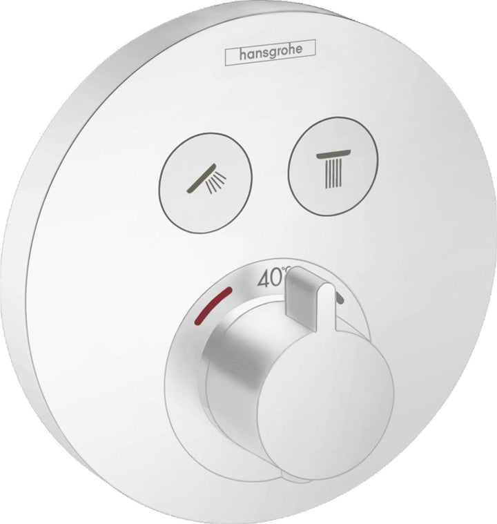 hansgrohe Unterputz Thermostat ShowerSelect S, für 2 Funktionen, Mattweiss