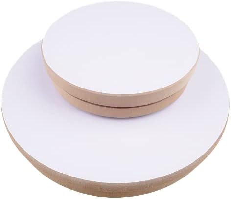 KUNSTIFY Töpferscheibe I Rund I 20cm Durchmesser, Höhe 5 cm MDF Drehscheibe Drehteller für Töpferei