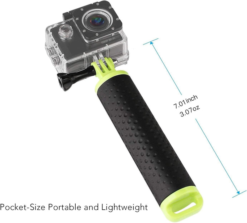 WOLFANG Schwimmer Handgriff Action Cam Unterwasser Handgriff, Floating Hand Grip Einbeinstativ Tauch