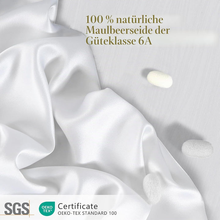 ZIMASILK Kissenbezug, 100% Mulberry-Seide, 19 Momme Seide, für Haut und Haar, auf beiden Seiten, 1 S