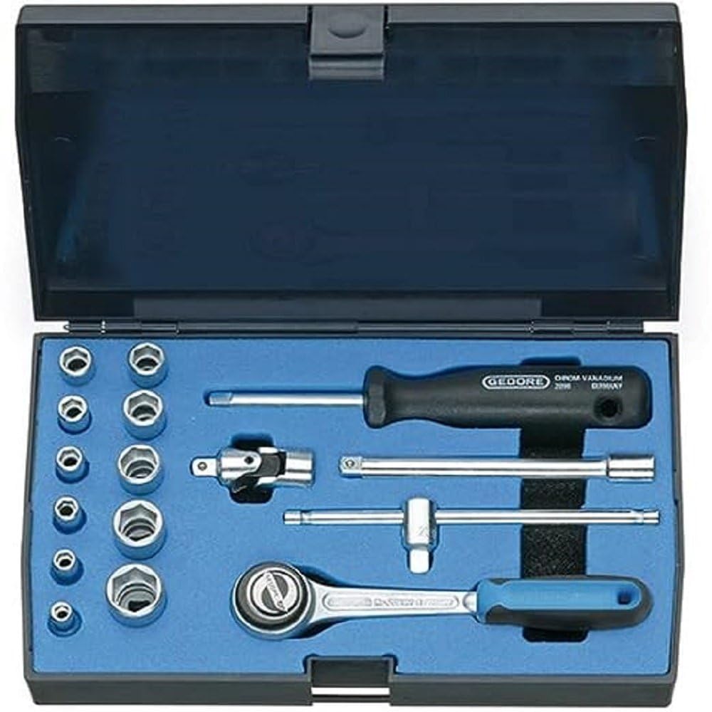 Steckschlüsselsatz 20 EMU-3 16-tlg.1/4 Zoll SW 4-13mm Z.72 6KT GEDORE