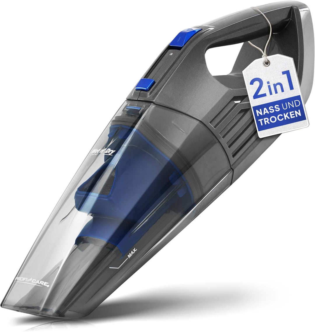 ProfiCare® 2in1 Handstaubsauger zum Nass- und Trockensaugen | Leistungsstarker Handstaubsauger Akku
