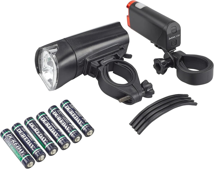 Fahrradlicht Set, Frontlicht 30/15 Lux, Rücklicht SMD-LED, Atlas K50 von M-WAVE