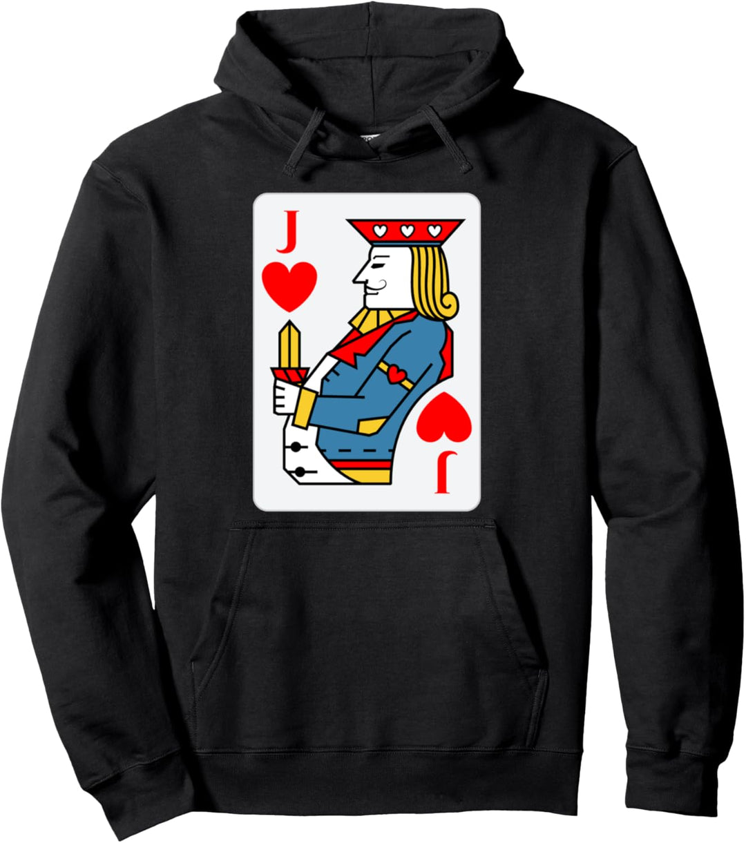 Jack Of Hearts Royal Flush Kostüm Halloween Spielkarten Pullover Hoodie