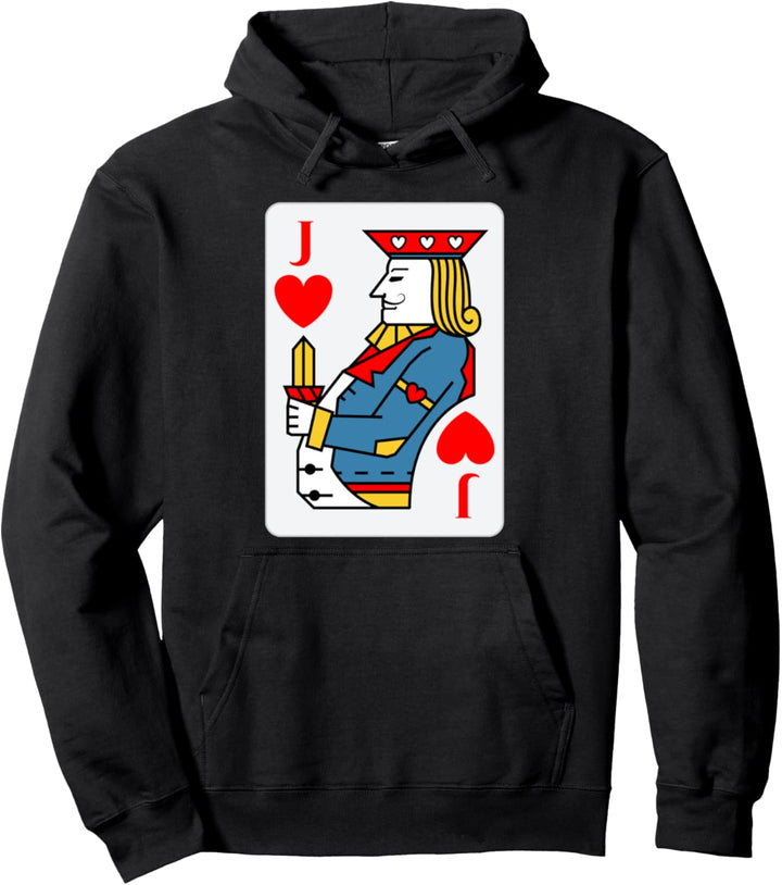 Jack Of Hearts Royal Flush Kostüm Halloween Spielkarten Pullover Hoodie