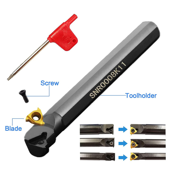 CDIYTOOL SNR0008K11 SNR0010K11 SNR0012M11 Drehwerkzeug-Halter, Indexierbarer Innengewindebohrer-Set