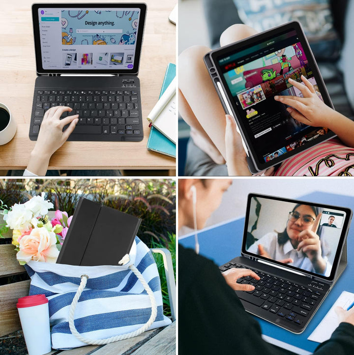 Hülle mit Tastatur für Samsung Galaxy Tab S6 Lite(Deutsches QWERTZ), Tab S6 Lite Hülle mit Pencil Ha