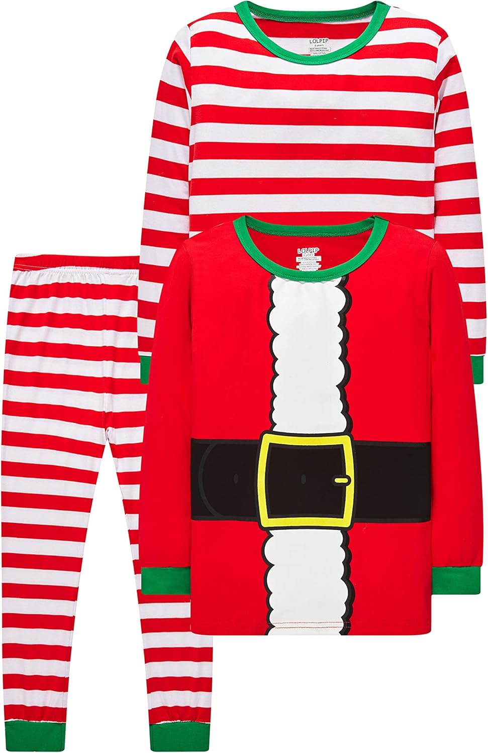 LOLPIP Jungen Pyjama Langarm 4-teilig Kleine Kinder Nachtwäsche Schlafanzug Set 2-14 Jahre Weihnacht