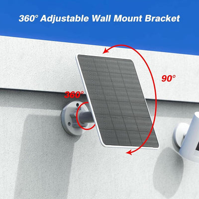 10-W-Solarpanel für Ring Spotlight Cam, Ring Stick Up Cam, IP65 Wasserdichtes, Wetterbeständiges Out