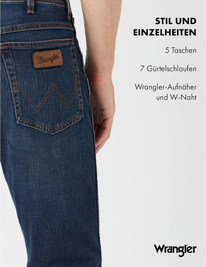 Wrangler Herren Jeans Texas 28W / 32L Blue Black, 28W / 32L Blue Black