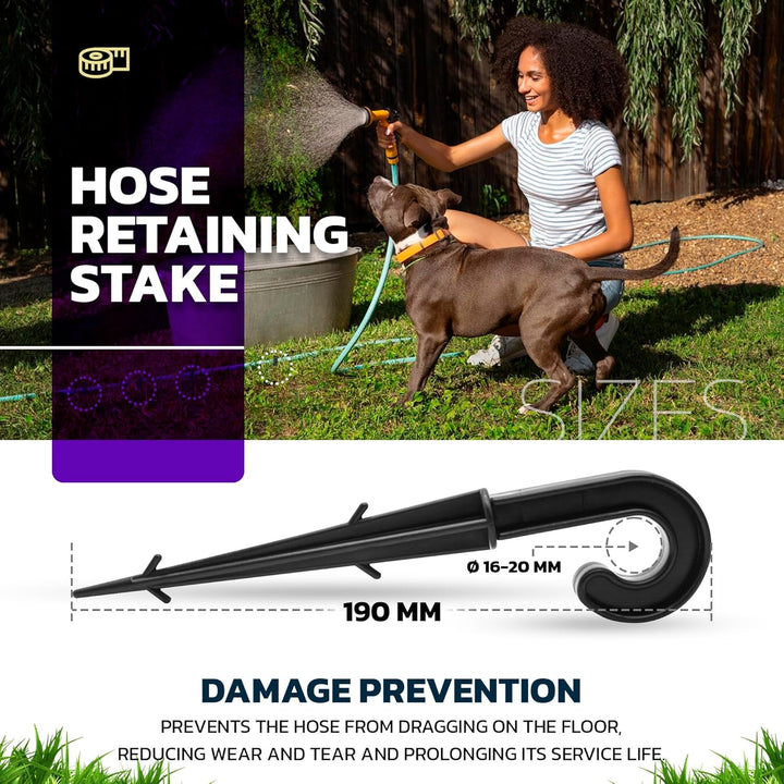 DOJA Barcelona | Schlauch Anker Bewässerung | Packung 50 | 16-20mm Ø | Gartenschlauch Halterung | Ga