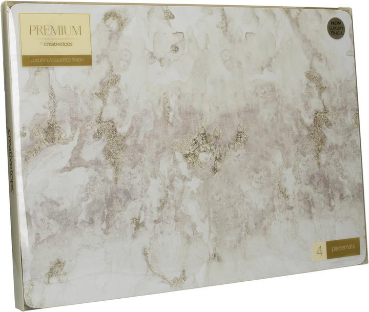 Creative Tops "Grey Marble" Platzdeckchen Set, Tischset mit eleganten Marmor Design, 4 Premium Unter