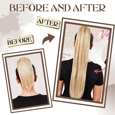 Hetto Echthaar Zopf Extensions Blond Ponytail Echthaar Extensions Remy Pferdeschwarz Extensions Echt