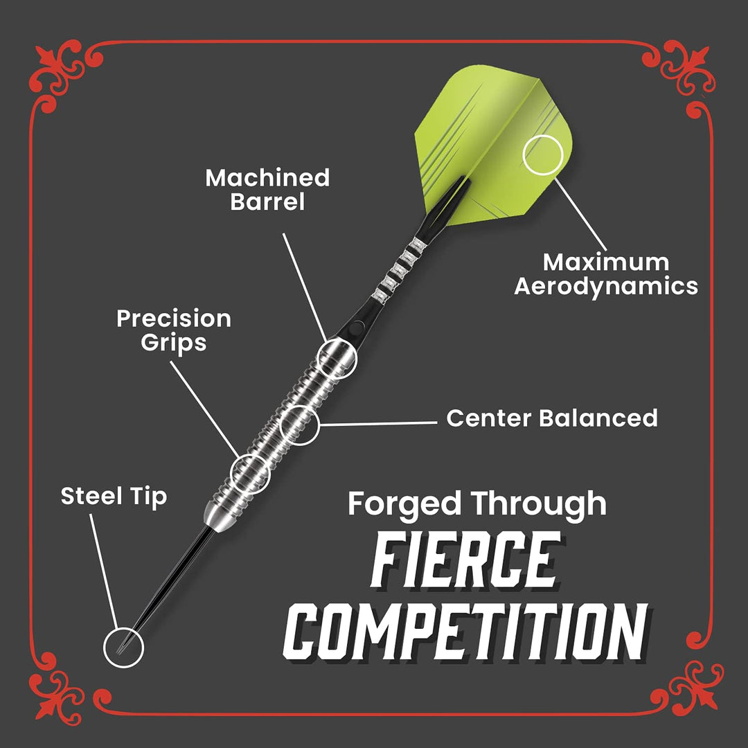 Shot! Darts Zen Ki-Steel Tip Dart Set-Center Weighted-80% Tungsten Barrels 24.0 Gramm, 24.0 Gramm