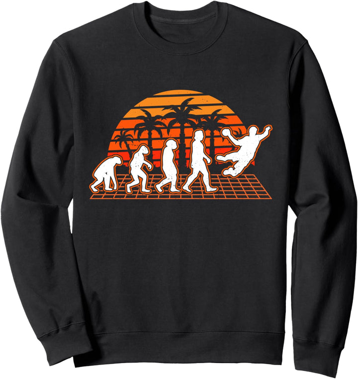 Handballer Evolution Retro Handballteam Handball Sweatshirt