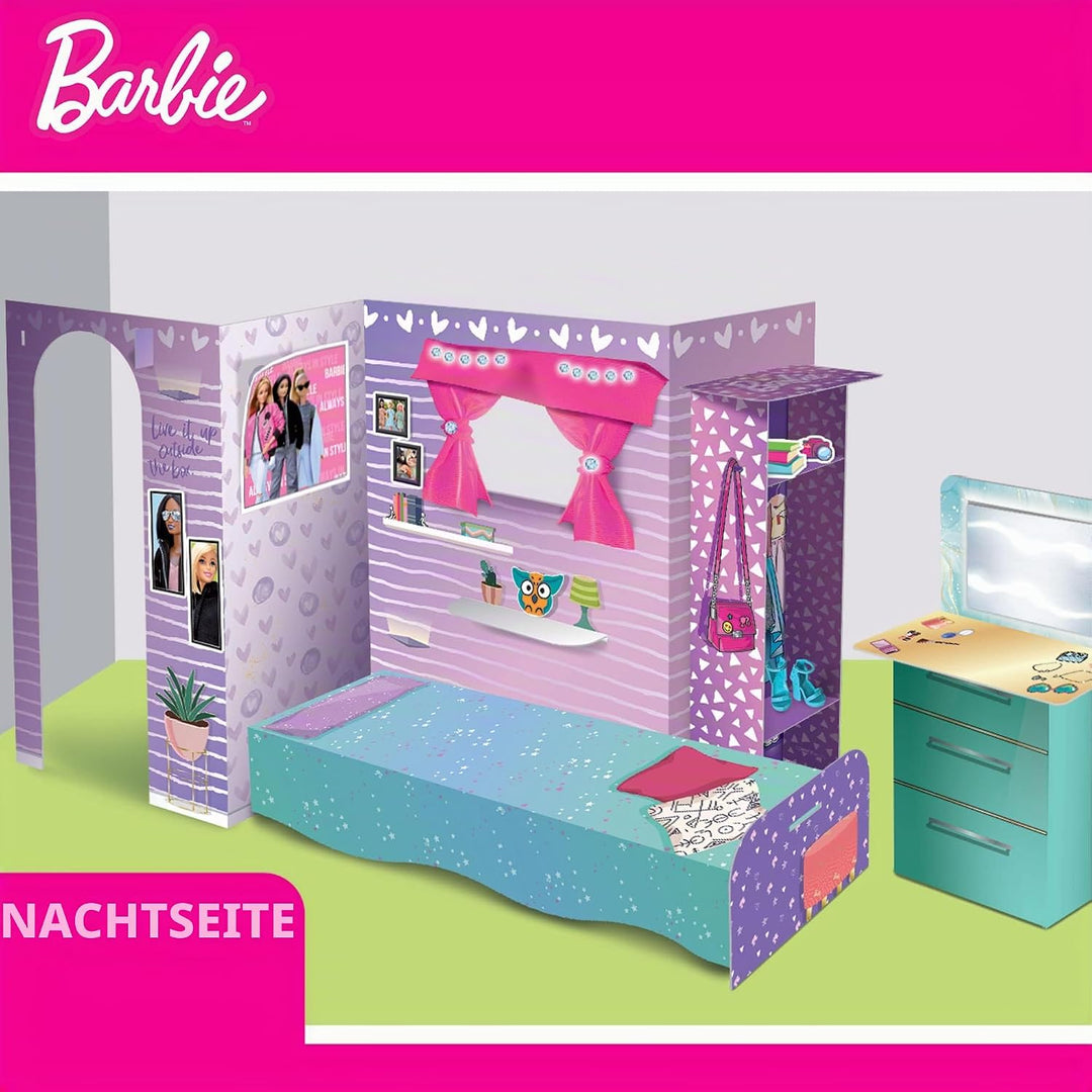 Lisciani – BARBIE – BARBIE My Night & Day Loft – Puppenhaus-Set – Spielzeug für Kinder – Dekorations