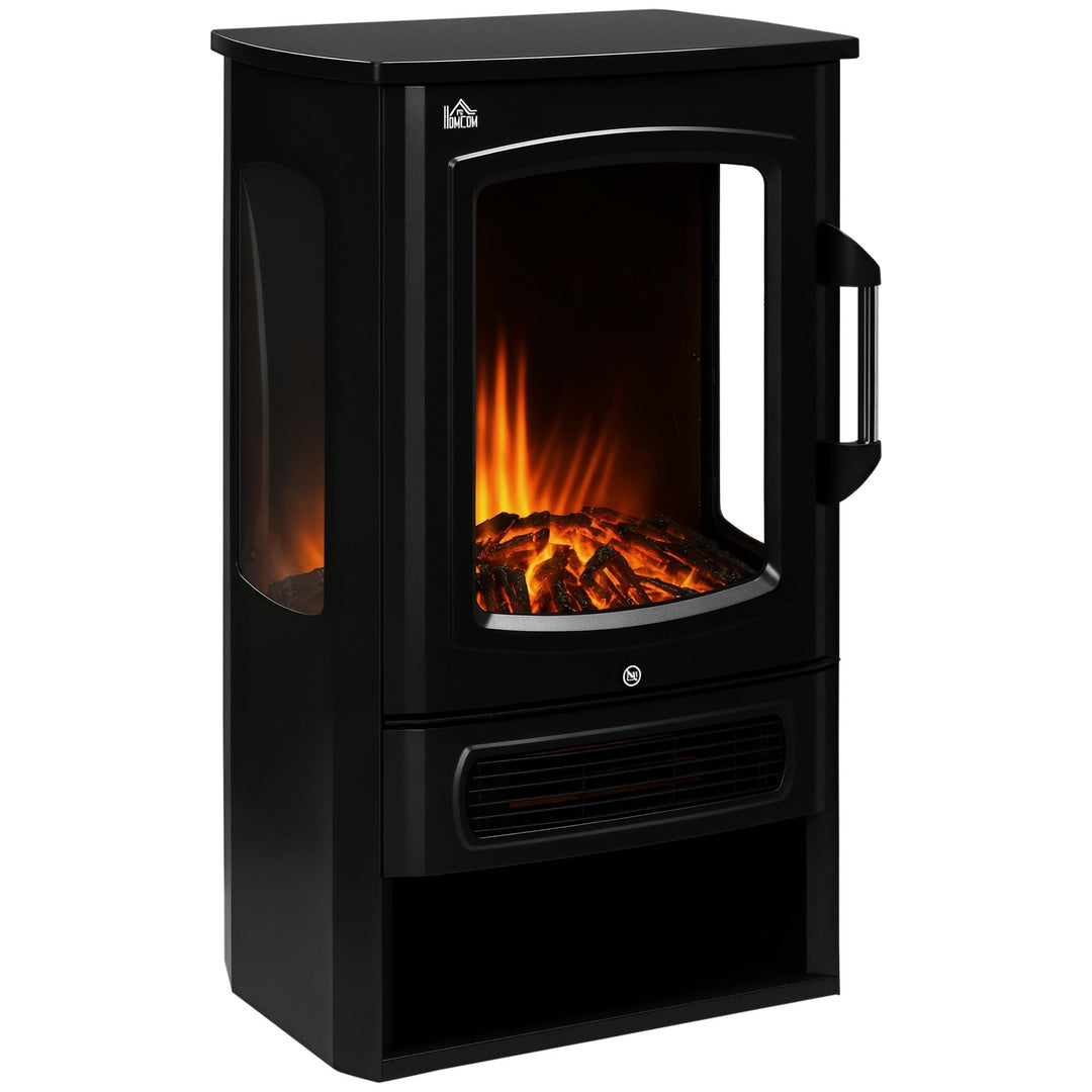 HOMCOM LED Elektrokamin Standkamin Kaminofen mit Flammeneffekt 1000/2000W Innenraumheizung Heizlüfte
