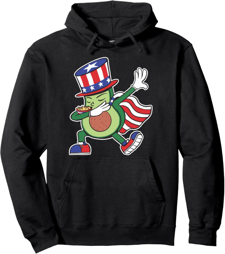 Avocado Funny Dabbing Patriotic 4. Juli Pullover Hoodie