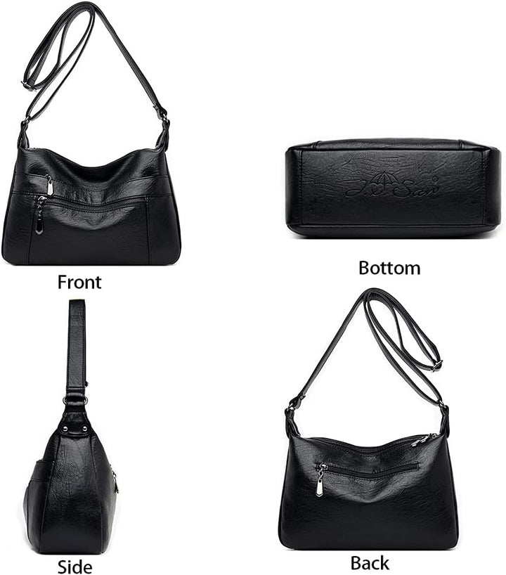 Sacmill Damen Crossbody KleineHandtasche Kleine Geldbörse Weichem Leder Geldbörsen Schulter Hobo Umh