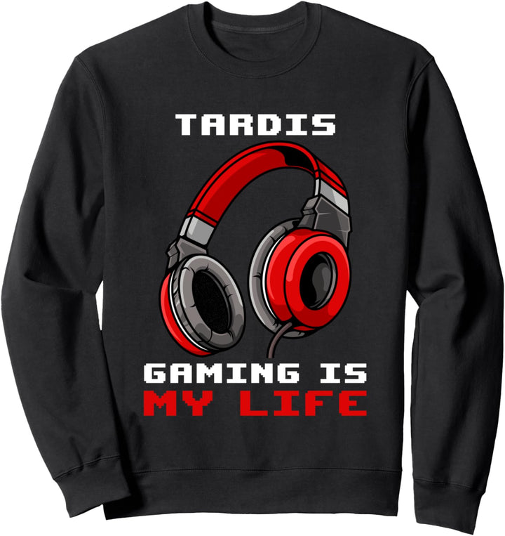 Tardis - Gaming Is My Life - Personalisiert Sweatshirt