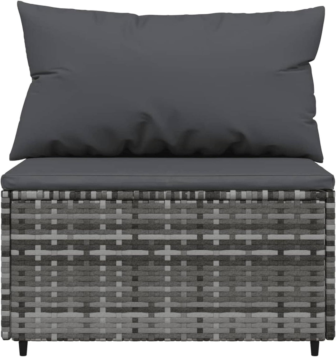 Festnight Gartensofa 3-Sitzer Rattan Sofa Balkonmöbel Lounge Sofa Outdoor Balkonsofa Balkon Couch Ga