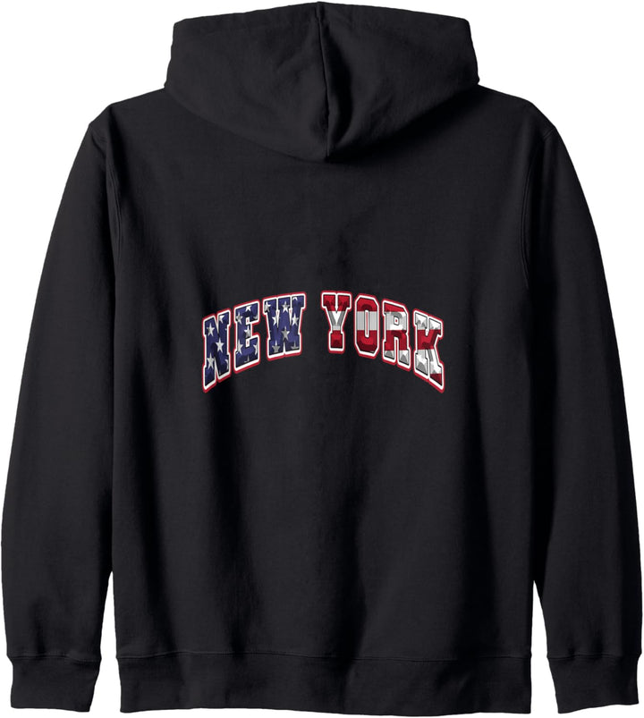 New York mit Flagge der Vereinigten Staaten Kapuzenjacke