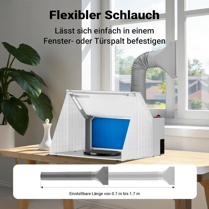 Airbrush Zubehör Absauganlage 4m³ / min Filter Farbnebel beleuchtet