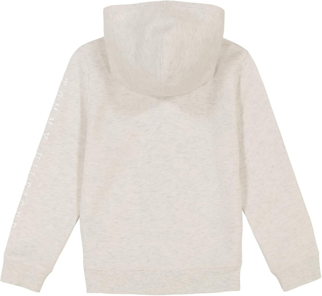 Tommy Hilfiger Mädchen Full-Zip Fleece Hoodie Sweatshirt with Front Pockets Kapuzenpullover 7 Haferb