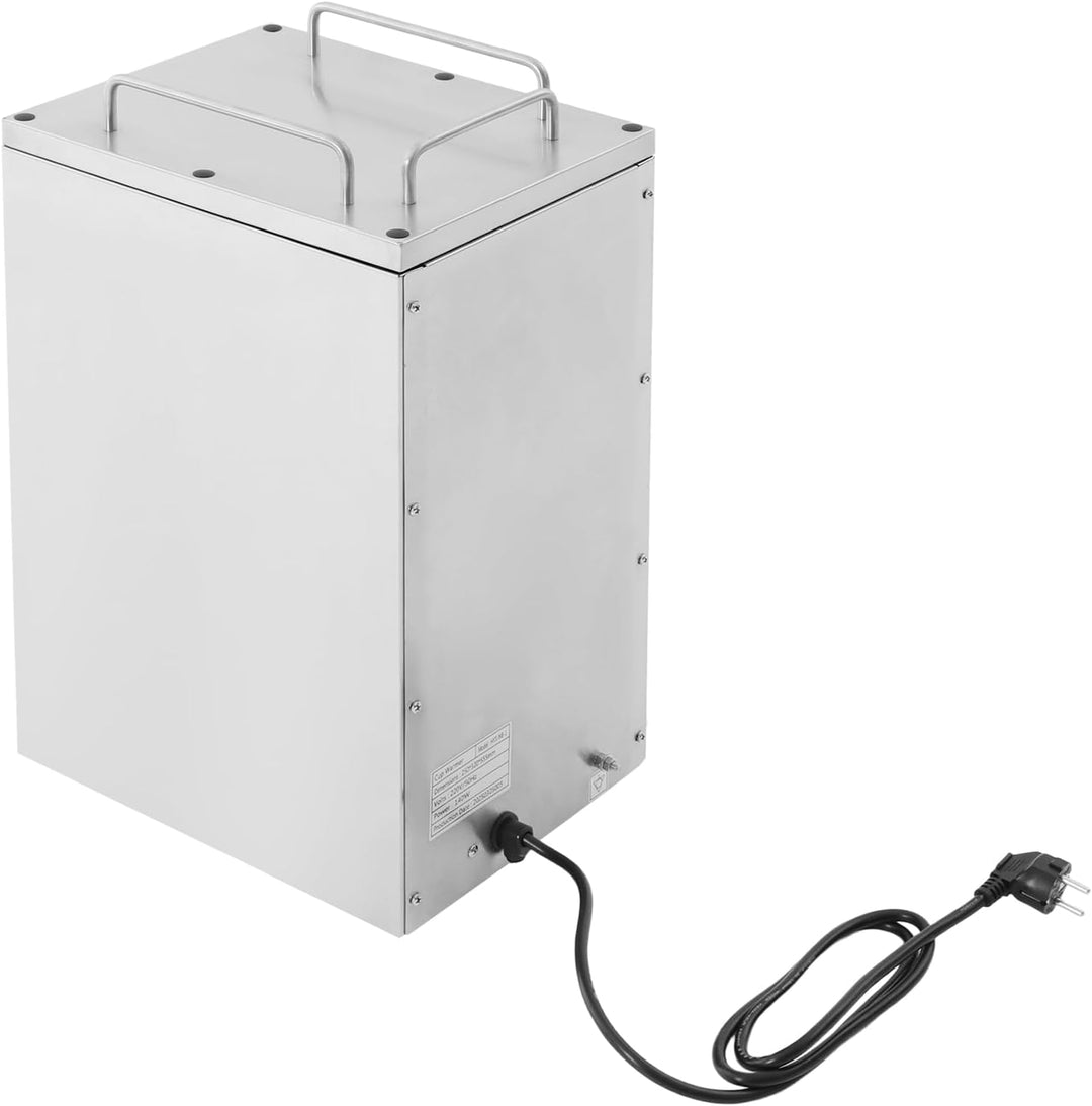 Elektrischer Tassenwärmeschrank aus Edelstahl, 140W Tassenwärmer Doppelfach Heizschrank mit 2 separa