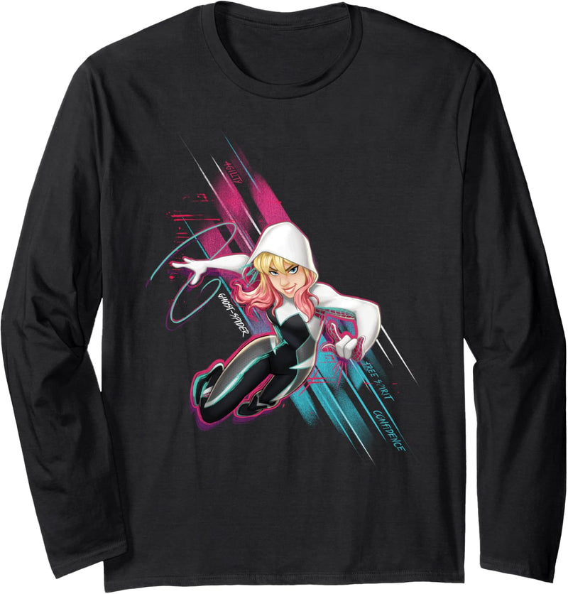 Marvel Rising Secret Warriors Ghost-Spider Action Portrait Langarmshirt