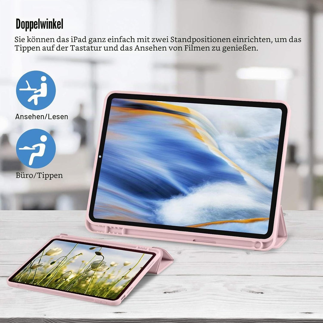 Hülle für iPad 11. Generation A16 2025 / iPad 10. Generation 2022 (10.9/11 Zoll) mit Stifthalter, Tr