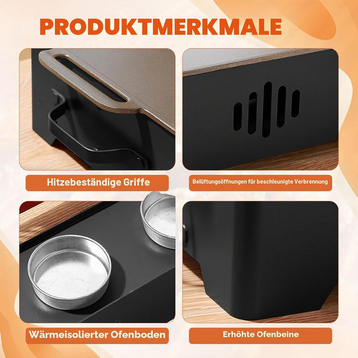 BBQ-Warmhalteplatte Grill-Wärmer, Aluminiumlegierungs-Grill-Heizplatte, Warmhaltebehälter für Fleisc