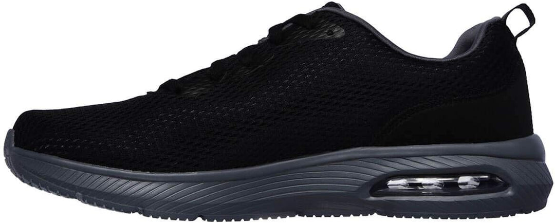 Skechers Herren 52559 Sneaker, Black Mesh Charcoal Trim