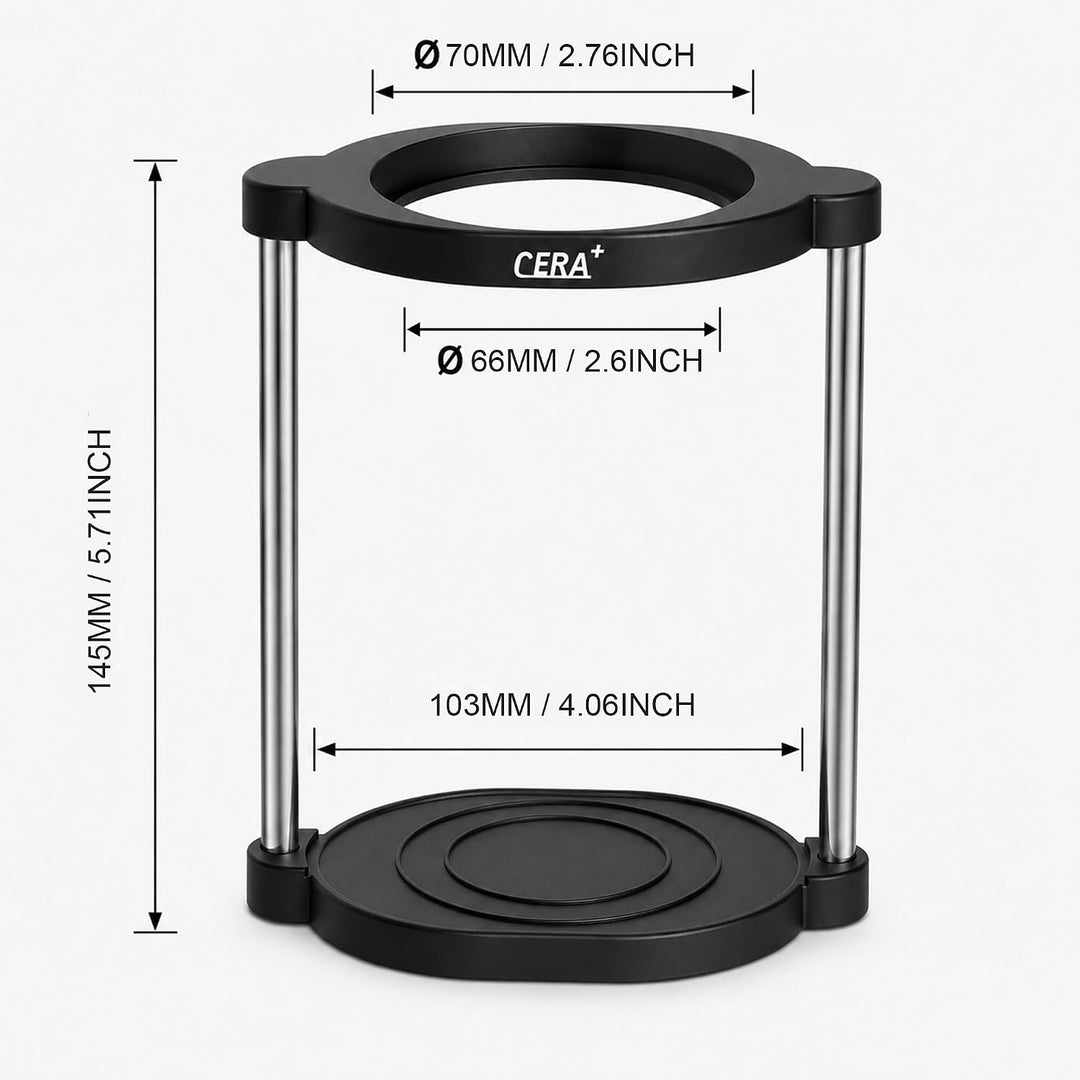 CERA+ Kaffeeständer mit schwerer Basis,tragbar für Espresso&amp;Pour Over,Rutschfester klappbarer Drippe