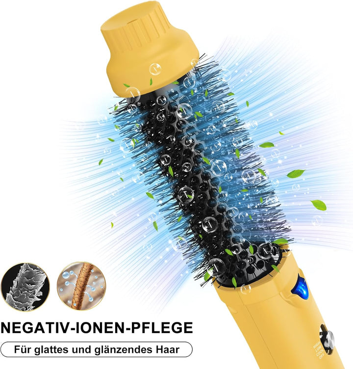 One-Step Warmluftbürste Föhnbürste, PARWIN PRO BEAUTY Rundbürstenföhn, 4 in 1 Rund Haartrockner lock