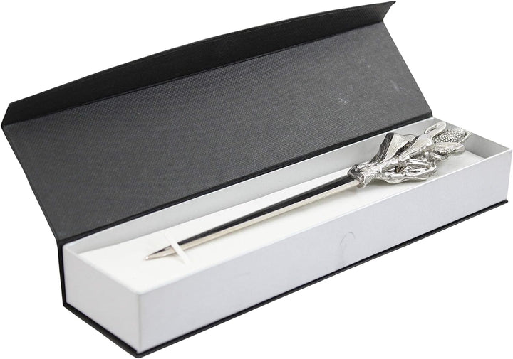 Cavagnini, Eleganter Brieföffner aus Edelstahl und Zinn, inklusive Geschenkbox (Mannocchia) Pannocch