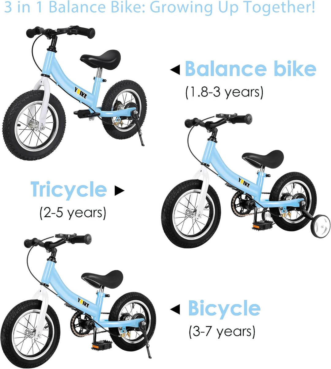YBIKE 2 in 1 Laufrad, Kinderlaufrad und Kinderfahrrad Dual-Use-Funktion, geeignet für Kinder im Alte