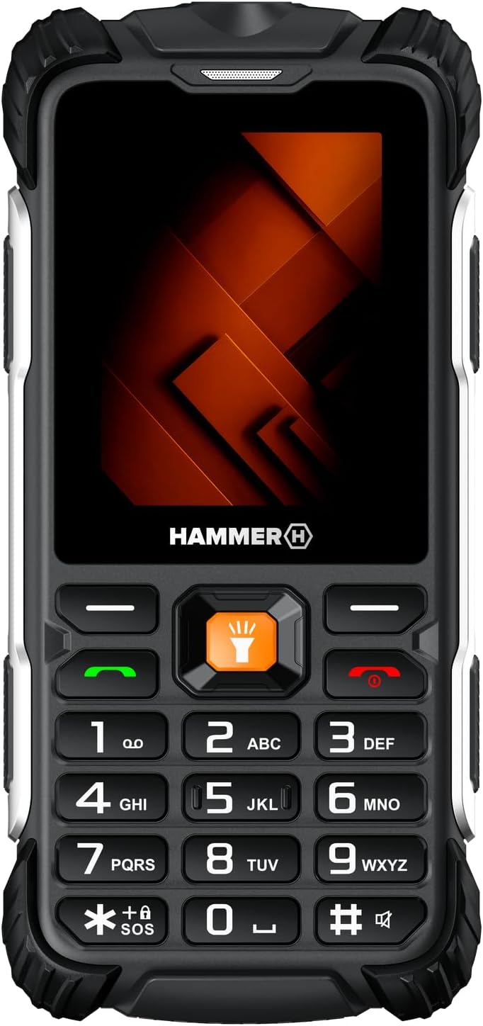 Hammer H Forge Outdoor Handy ohne Vertrag, 2300mAh Akku, 32 GB, 2,4" TFT Display, grosse Tasten, Tas