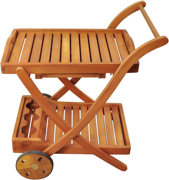 indoba Flair-Serie Sun Flair-IND-70004-SW Servierwagen, braun, 80 x 62,5 x 86 cm
