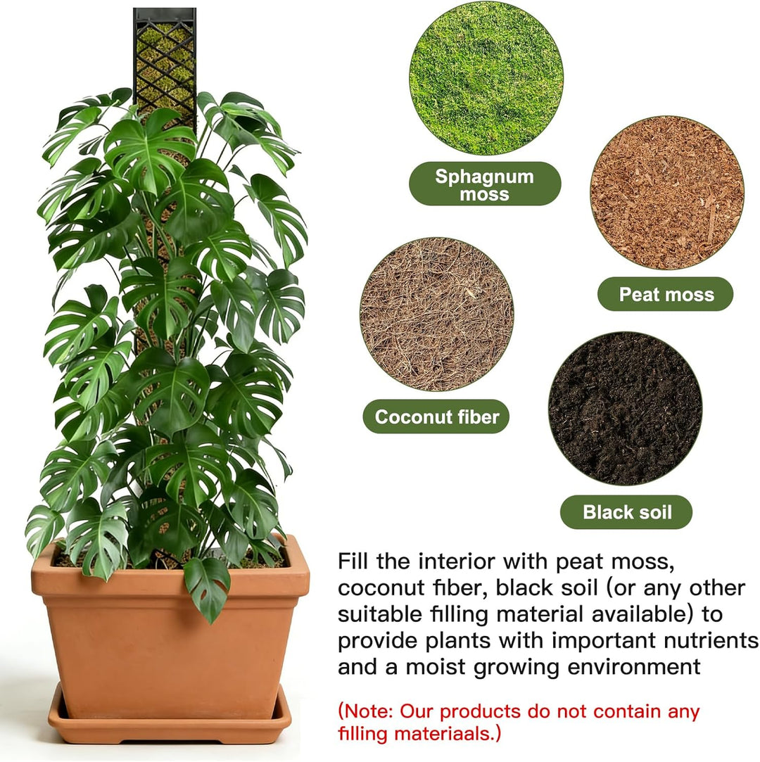 Moosstab für Monstera Rankhilfe Zimmerpflanzen, 4 PCS 25cm Selbstbewässerung moosstab, Monstera Pfla