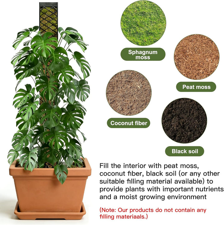 Moosstab für Monstera Rankhilfe Zimmerpflanzen, 4 PCS 25cm Selbstbewässerung moosstab, Monstera Pfla